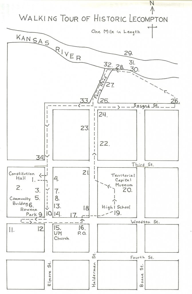 Walking/Driving Tour of Historic Lecompton, KS