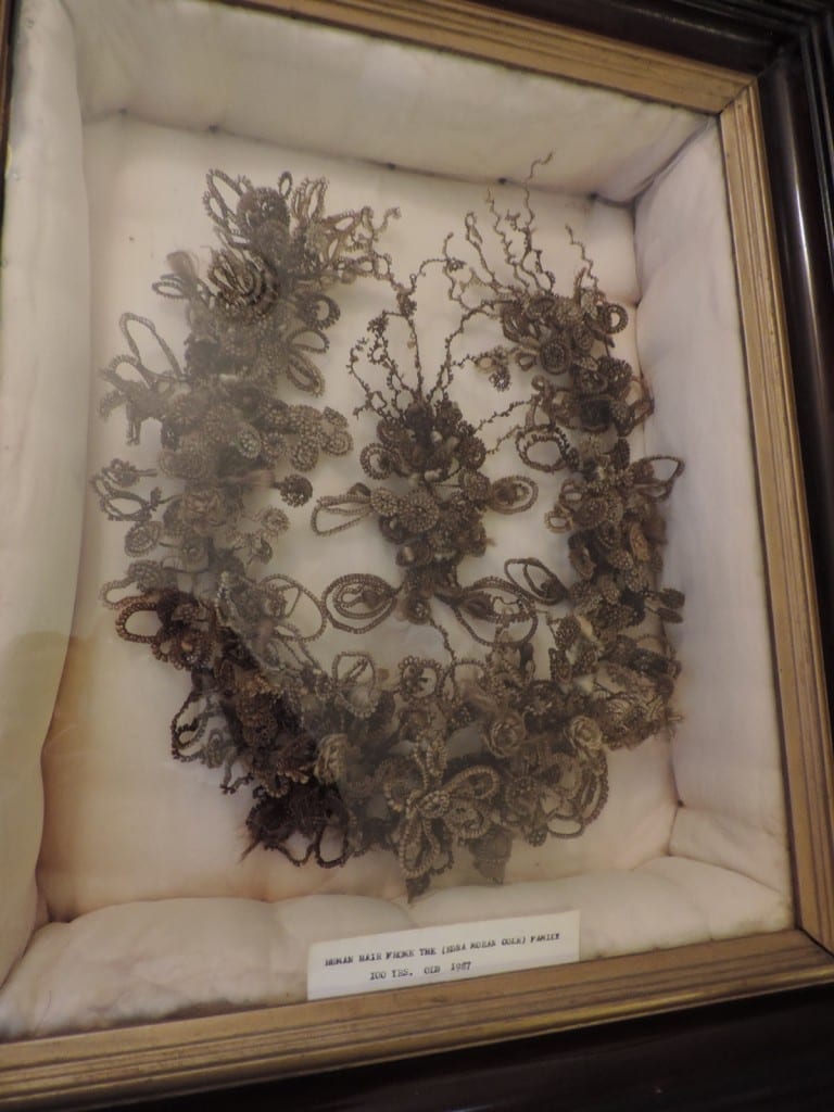 Edna Moran Cole's Family Hair Wreath from 1887.