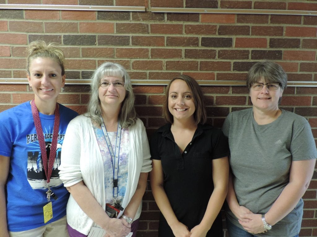 Amazing 4th Grade teachers: Lisa Surface, Sandy Gantz, and Nettie Johnson. Angie Hess (far right) and William Gantz (not pictured) helped with making videos and the technology details.