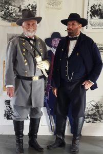 "Lee and Grant at Appomattox" reenactment by historical performers Randy Durbin and Lane Smith.